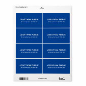 Deep Blue Personalisiert Modern Simple Template (Vorne)