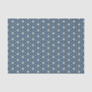 Deep Blue Prairie Heritage Medallion Seidenpapier