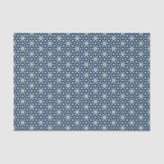 Deep Blue Prairie Heritage Medallion Seidenpapier (Vorderseite)