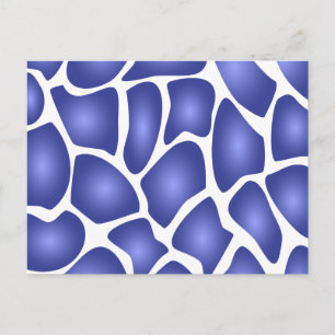 Deep Blue Random Mosaic Muster Postkarte