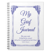 Deep Blue Rose Cluster Border Gkurze Journal Notizblock (Vorderseite)