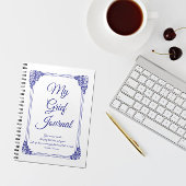 Deep Blue Rose Cluster Border Gkurze Journal Notizblock