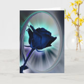 Deep blue rose karte (Gelbe Blume)