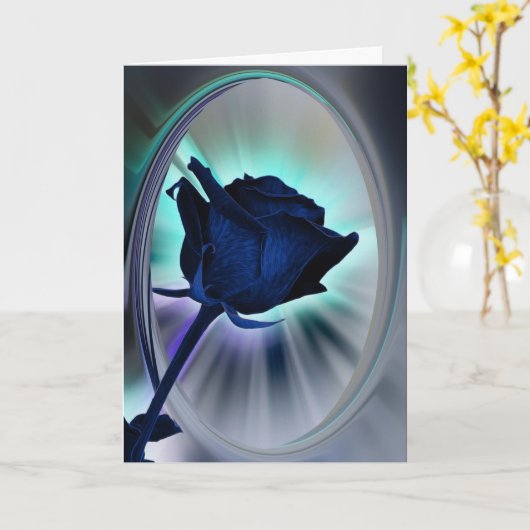 Deep blue rose karte (Gelbe Blume)