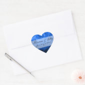 Deep Blue Rose Personalisiert Wedding Herz-Aufkleber (Umschlag)