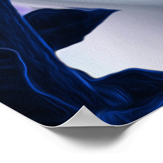 Deep blue rose poster (Ecke)