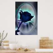 Deep blue rose poster (Küche)