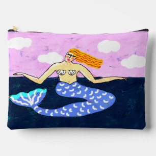 Deep Blue Sea Abstrakt Art Mermaid Zubehörtasche