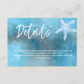 Deep Blue Sea Summer Wedding Card Begleitkarte (Vorderseite)