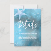 Deep Blue Sea Summer Wedding Card RSVP Karte (Vorderseite)