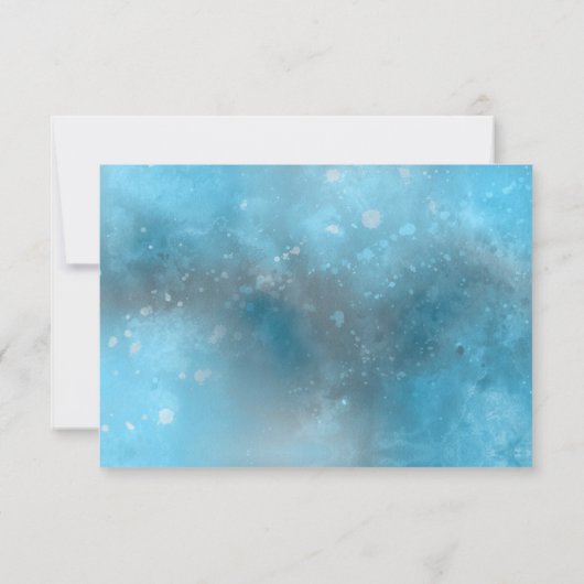 Deep Blue Sea Summer Wedding Card RSVP Karte (Rückseite)