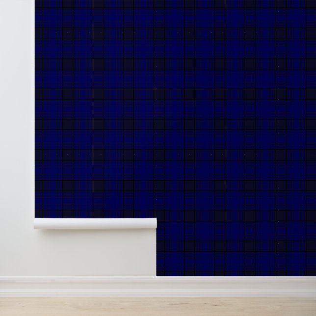 Deep Blue Sea Tartan Plaid Tapete (Anwendung)