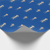 Deep Blue Sea Tintenfisch Muster Geschenkpapier (Ecke)