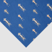 Deep Blue Sea Tintenfisch Muster Seidenpapier (Detail)