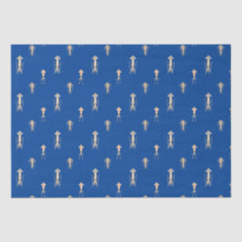 Deep Blue Sea Tintenfisch Muster Seidenpapier