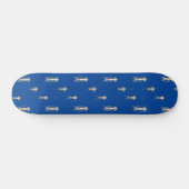 Deep Blue Sea Tintenfisch Muster Skateboard (Horizontal)