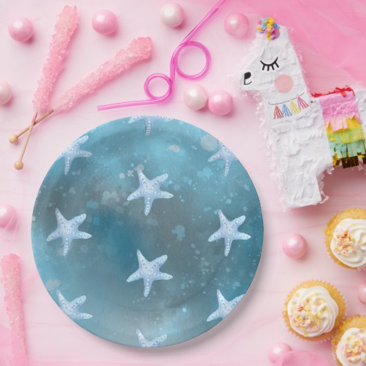 Deep Blue Sea Wedding Pappteller (Party)