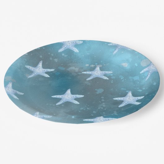 Deep Blue Sea Wedding Pappteller (Schrägansicht)