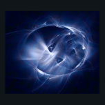 Deep Blue See (in den Cicada Beam) Poster<br><div class="desc">Dieses Stück, wie mein vorheriges Digitaldruck, wurde geboren, MIDI-Parameter in den Flam3-Algorithmus zu blinken, obwohl dieses Mal viel mehr Gewicht auf die bekannte mathematische Reinheit gelegt wurde. Deep Blue See ist das Gegenteil von Roten Bäumen - dort wo sie spitzen, ist dies gerundet. Wo sie chaotisch knisterten und in sich...</div>