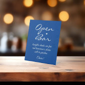 Deep Blue Signature Script Open Bar Sockelschild