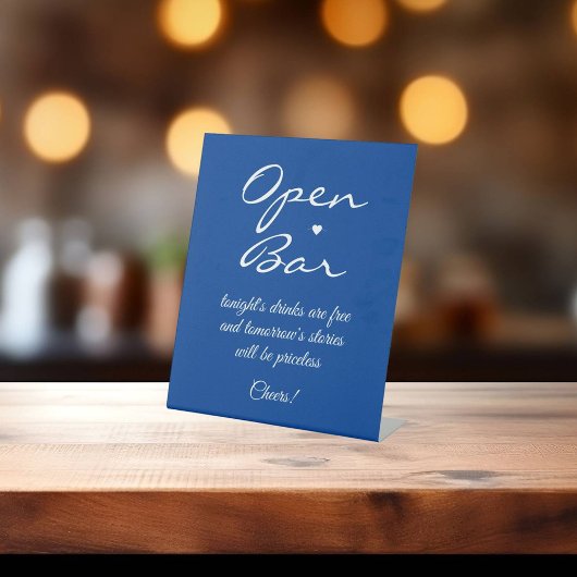 Deep Blue Signature Script Open Bar Sockelschild