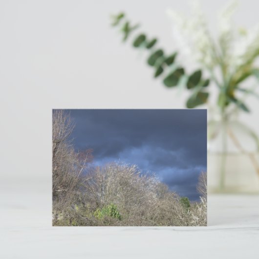 Deep Blue Skyline Postkarte (Stehend Vorderseite)