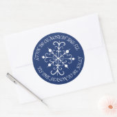 Deep Blue Snowflake Stickers (Umschlag)