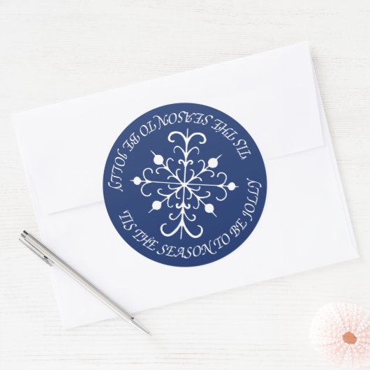 Deep Blue Snowflake Stickers (Umschlag)