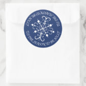 Deep Blue Snowflake Stickers (Tasche)