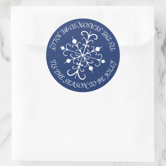 Deep Blue Snowflake Stickers (Tasche)