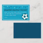Deep Blue Soccer Baby Duschkabine Windeln Raffle T Visitenkarte (Vorne/Hinten)