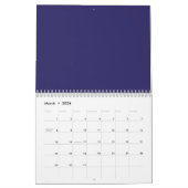 Deep Blue Solid Background | Classic Modern Design Kalender (Mär 2026)