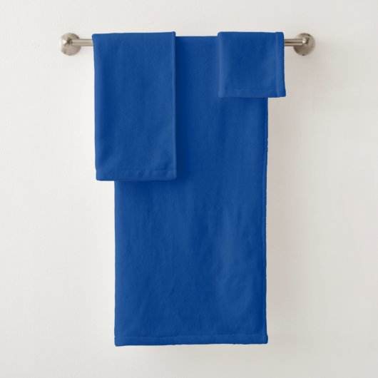Deep Blue : Solid, einheitliche Farbe Badhandtuch Set (Insitu)