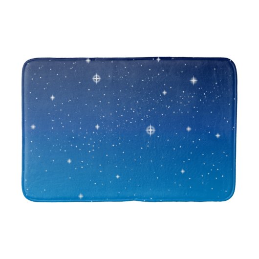 Deep Blue Starry Night Sky Badematte (Vorderseite)