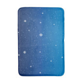 Deep Blue Starry Night Sky Badematte (Vorderseite Vertikal)