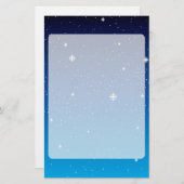 Deep Blue Starry Night Sky Briefpapier (Vorne/Hinten)