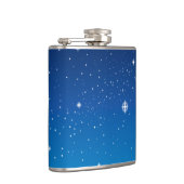 Deep Blue Starry Night Sky Flachmann (Rechts)
