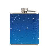 Deep Blue Starry Night Sky Flachmann (Rückseite)