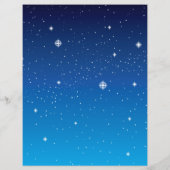 Deep Blue Starry Night Sky Flyer (Hinten)