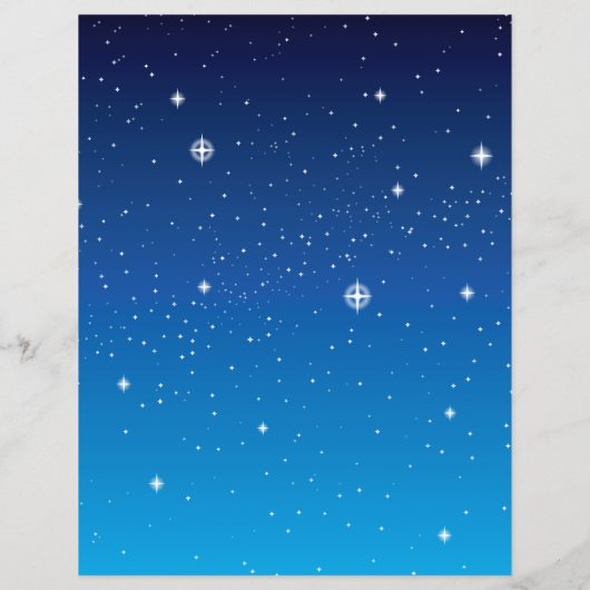 Deep Blue Starry Night Sky Flyer (Hinten)