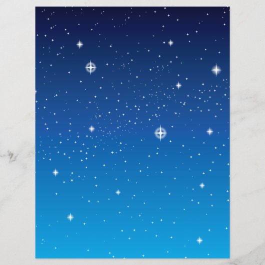 Deep Blue Starry Night Sky Flyer (Vorne)
