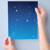 Deep Blue Starry Night Sky Flyer (Hand)