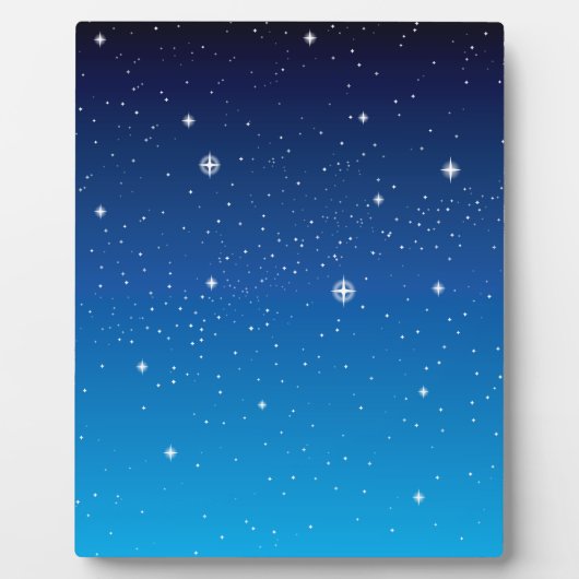 Deep Blue Starry Night Sky Fotoplatte (Vorderseite)