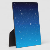 Deep Blue Starry Night Sky Fotoplatte (Seite)