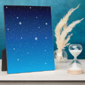 Deep Blue Starry Night Sky Fotoplatte (Seite)