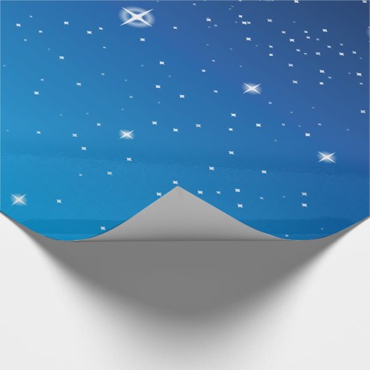 Deep Blue Starry Night Sky Geschenkpapier (Ecke)