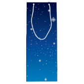 Deep Blue Starry Night Sky Geschenktüte Für Weinflaschen (Rückseite)