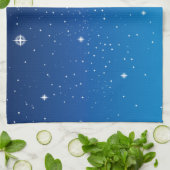 Deep Blue Starry Night Sky Handtuch (Gefaltet)
