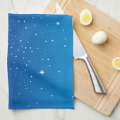 Deep Blue Starry Night Sky Handtuch (Viertel Falte)