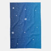 Deep Blue Starry Night Sky Handtuch (Vertikal)